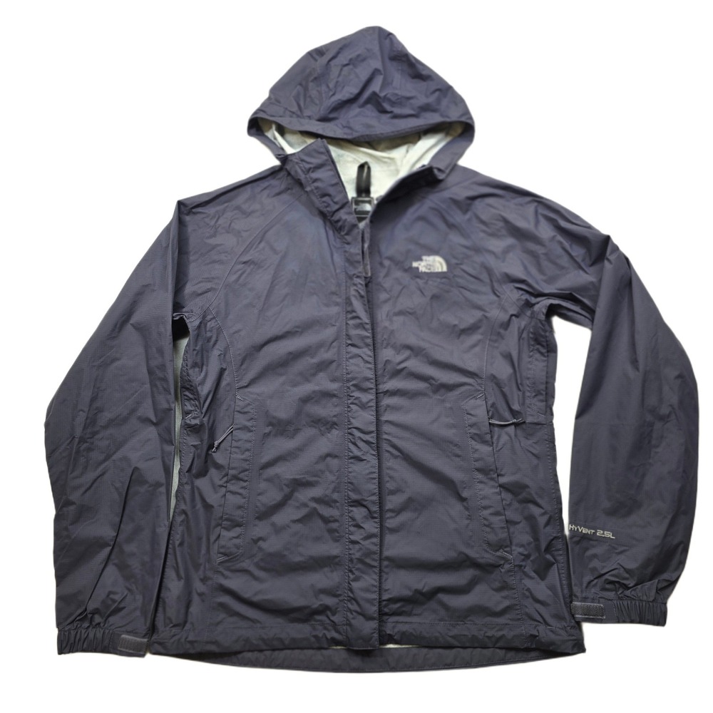 The North Face HyVent 2.5L Jacket Womens‎ Small Purple Hooded Rain Wind